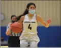  ?? AUSTIN HERTZOG - MEDIANEWS GROUP ?? Spring-Ford guard Anna Azzara had eight assists in the Rams’ 67-36 second-round win over Penn Wood Wednesday.