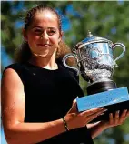  ?? GETTY IMAGES ?? First of many? Ostapenko with her debut major trophy