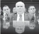  ?? ANDREW HARNIK/AP ?? John Brennan testifies on Capitol Hill in 2016.