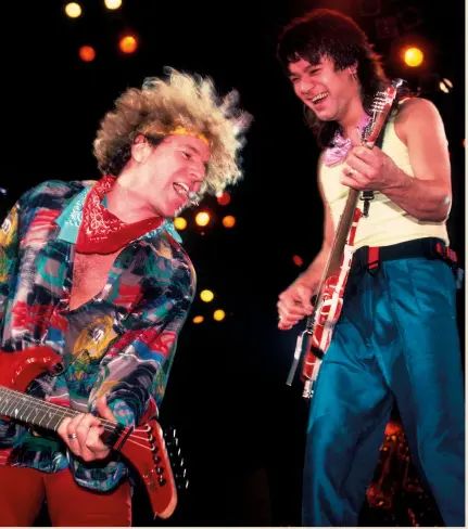  ??  ?? Above
There’s only one way to rock: Sammy Hagar and EVH on the tour
5150