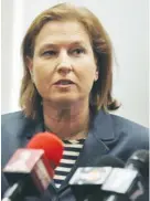  ?? (Marc Israel Sellem/the Jerusalem Post) ?? TZIPI LIVNI