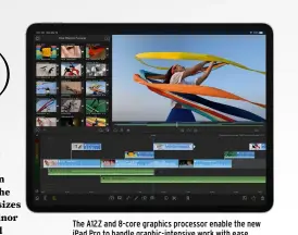  ??  ?? The A12Z and 8-core graphics processor enable the new iPad Pro to handle graphic-intensive work with ease.