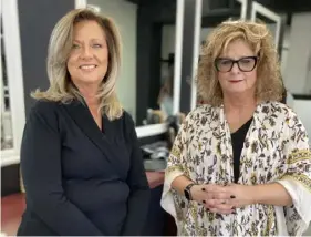  ?? ?? Hair Force Salon stylist Shelley Kern, left, and shop owner Suzan Warchola.