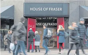  ??  ?? The House of Fraser has been bought out of administra­tion.