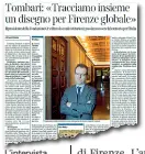  ??  ?? L’intervista a Tombari uscita domenica scorsa sul «Corriere Fiorentino»