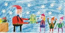  ??  ?? So sieht bei Laura Hasse, 9, aus Bobingen die Geschenküb­ergabe durch den Nikolaus aus.