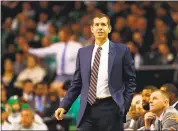  ?? TIM BRADBURY — GETTY IMAGES ?? Coach Brad Stevens’ Celtics will bring a 13-game win streak into Thursday night’s game in Boston against the Warriors.