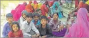  ?? HT PHOTO ?? Women and children at the shelter in Jaisalmer.