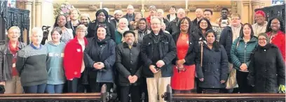  ??  ?? ●Before lockdown, residents had the chance to meet new people and learn about other cultures through Caring and Sharing’s coffee mornings at St Chad’s and St Mary’s in the Baum churches