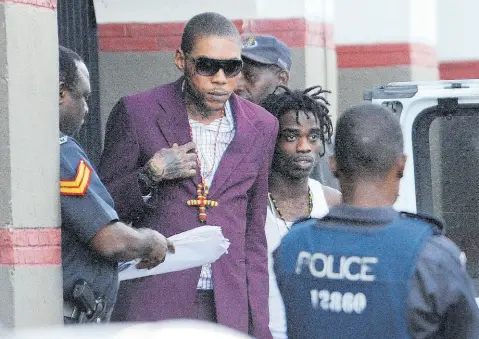  ?? FILE ?? Addija ‘Vybz Kartel’ Palmer as he left the Home Circuit Court on Thursday, March 6, 2014.
