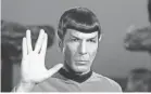  ?? GETTY IMAGES CBS VIA ?? Leonard Nimoy was the iconic, original Mr. Spock in the original series.