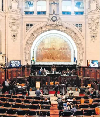  ?? OCTACILIO BARBOSA -ALERJ - 16/12/2020 ?? Rio. Plenário da Assembleia reunido no ano passado; 19 casos investigad­os, nenhum punido