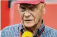  ?? Foto: dpa ?? Niki Lauda will nicht mehr als Experte vor der Kamera stehen.