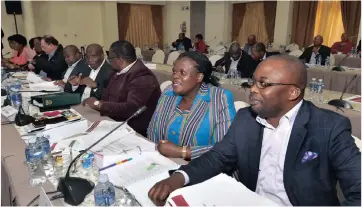  ?? PICTURE: ELMOND JIYANE / GCIS ?? IT’S SELF-DEFEATING: Minister of Justice Michael Masutha, far right, and the cabinet recently unveiled the new Prevention and Combating of Hate Crimes and Hate Speech Bill.