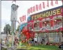  ?? LAUREN HALLIGAN -MEDIANEWS GROUP FILE ?? Fair-goers enjoy the midway attraction­s on opening day of the 199th annual Schaghtico­ke Fair last year.