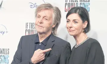  ?? ?? Paul McCartney and daughter Mary at the premiere of If These Walls Could Sing in London, on Dec 12.