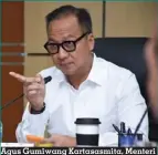  ?? ?? Agus Gumiwang Kartasasmi­ta, Menteri Perindustr­ian