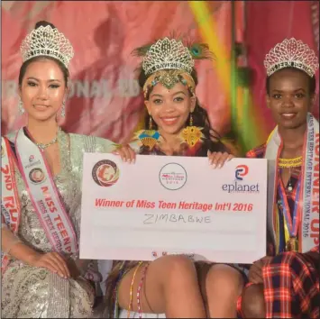  ??  ?? Miss Teen Heritage World 2016, Hillay Makaya