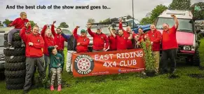  ??  ?? And the best club of the show award goes to...