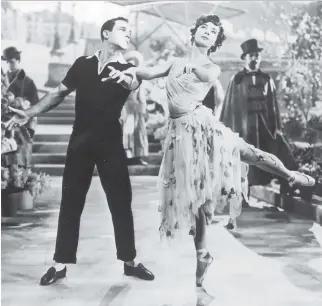  ?? MGM ?? Gene Kelly and Leslie Caron in the ballet from the film An American in Paris. Kelly discovered Caron in 1951 when she was dancing on the Paris stage.