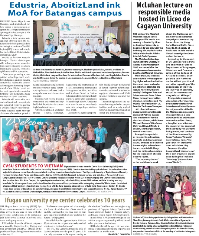 IfIfugao university­iit eye centert celebrates­lbt 10 years - PressReader