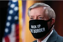  ?? The Associated Press ?? Sen. Lindsey Graham, R-S.C., pauses at the start of a news conference about the United States/Mexico border at the Capitol in Washington, Friday.