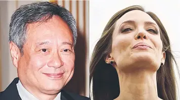  ??  ?? Ang Lee and Angelina Jolie