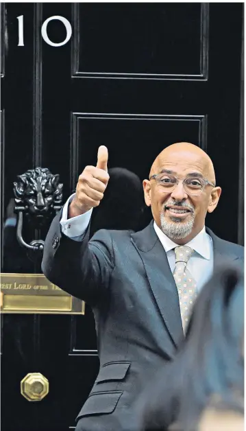  ?? ?? Nadhim Zahawi, the embattled Tory party chairman, was at 10 Downing Street yesterday as opponents called for him to resign