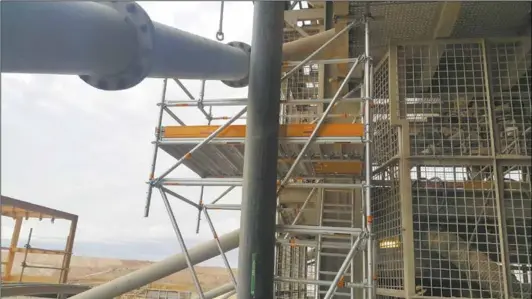  ??  ?? The MonZon No Limits heavy duty aluminium scaffold system is very light and ergonomic while providing significan­t safety and production advantages.