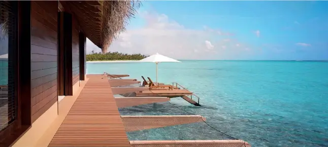  ??  ?? the net set Gathy designed the basking nets at the One&amp;only Reethi Rah in the Maldives