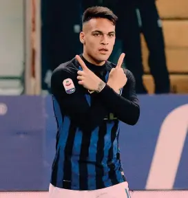  ??  ?? Lautaro Martinez, 21 anni, argentino di Bahia Blanca, prima stagione all’Inter ANSA