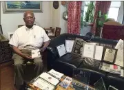  ?? MARY MITCHELL — CHICAGO SUN-TIMES VIA AP ?? Abraham Bolden at his South Side home in Chicago in 2016. Bolden, who served on President John F. Kennedy’s detail, faced federal bribery charges that he attempted to sell a copy of a Secret Service file.