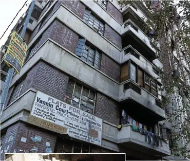  ?? Picture: Thapelo Morebudi ?? Vannin Court is a hijacked building that creates havoc in the community. It is used as a base by criminals from which they rob anyone from churchgoer­s to delivery drivers.