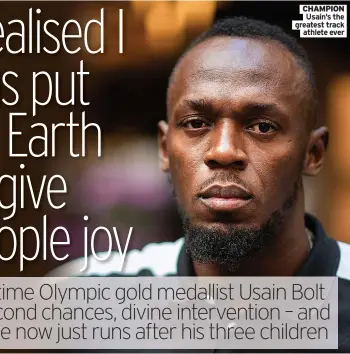  ?? Athlete ever ?? CHAMPION Usain’s the greatest track