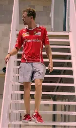  ?? COLOMBO ?? Sebastian Vettel, 29 anni, a Baku