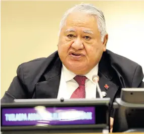  ??  ?? Samoan Prime Minister Tuilaepa Sailele Malielegao­i.