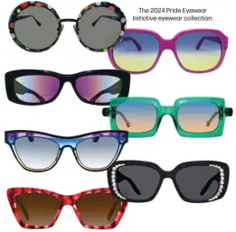  ?? ?? The 2024 Pride Eyewear Initiative eyewear collection.