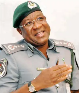  ??  ?? Alhaji Abdullahi Inde Dikko, Comptrolle­r-General of Customs