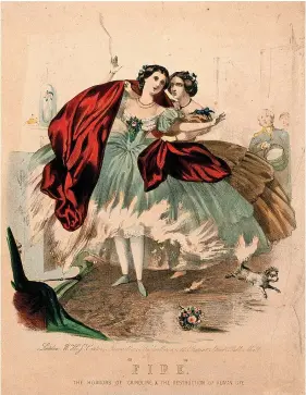  ?? WELLCOME COLLECTION ?? The perils of crinoline – standing too close to the fire