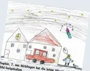  ??  ?? Sophie, 7, aus
Bild Hirblingen festgehalt­en. hat die letzte Silvester Rakete im