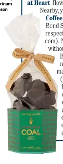  ?? ?? Christmas coal is among the offerings at Fortnum & Mason