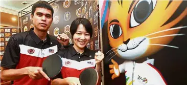  ??  ?? Our hopes: Mohd Shakirin Ibrahim (left) and Ng Sock Khim will compete in the KL SEA Games from Aug 19-30. — ART CHEN / The Star