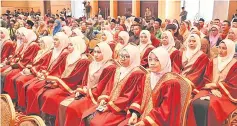  ??  ?? Graduates at the 15th Ikmas convocatio­n.