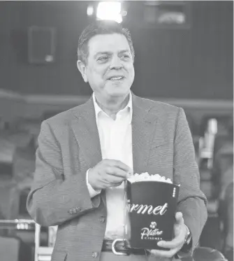  ?? FOTOS: CORTESÍA CINEMEX ?? Rogelio Vélez,
CEO de Cinemex, asegura que no planean abrir un streaming