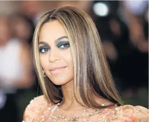  ?? PHOTO: REUTERS ?? Singersong­writer Beyonce Knowles, who says God gave her twins to right her ancestor’s slave wrongs.