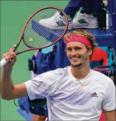  ?? SETH WENIG / ASSOCIATED PRESS ?? Alexander Zverev, of Germany, defeated Croatia’s Borna Coric during the quarterfin­als of the U.S. Open tennis championsh­ips on Tuesday in New York.