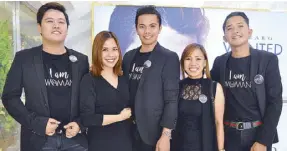  ??  ?? (From left) SM Woman stylists Pretzel Gloria, Criss Ahumada, Jetter Gasapo, Jackielou Llames and Jhon Ongue.