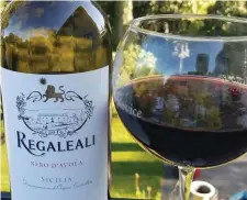  ?? JIM CAMPANINI / BOSTON HERALD ?? PRIDE OF SICILY: Tasca’s Regaleali Nero d’Avola is a delicious Sicilian red and a great value.