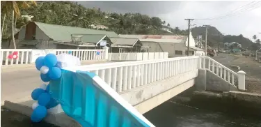  ?? Photo: Waisea Nasokia ?? The new Levuka Market Bridge