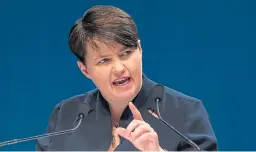  ??  ?? Ruth Davidson quit as Scottish Tory leader earlier this week.